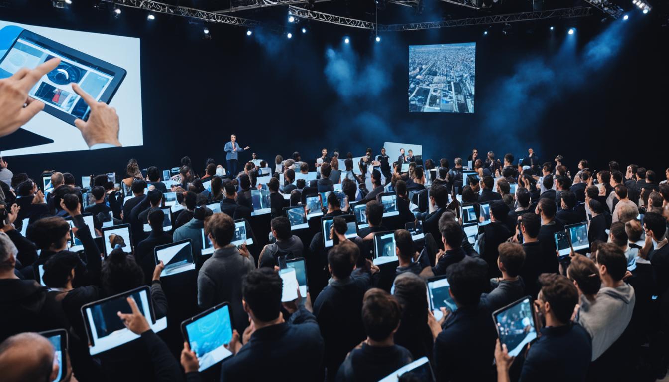 how to demonstrate augmented reality to a large group